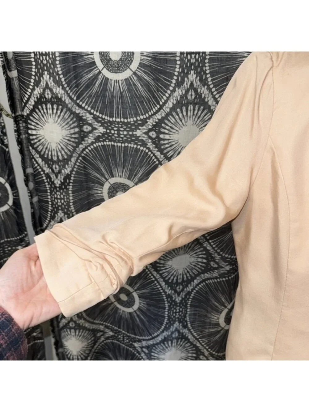 Pale Pink Velvet Heart Blazer - S